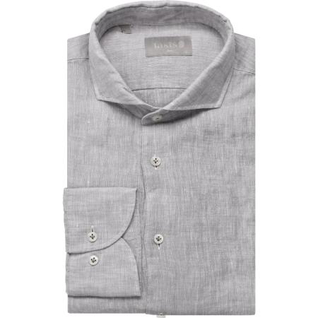 fakts Leisure Linnen Overhemd, Effen