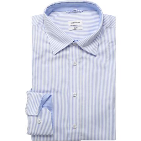 Seidensticker Overhemd blauw, Gestreept