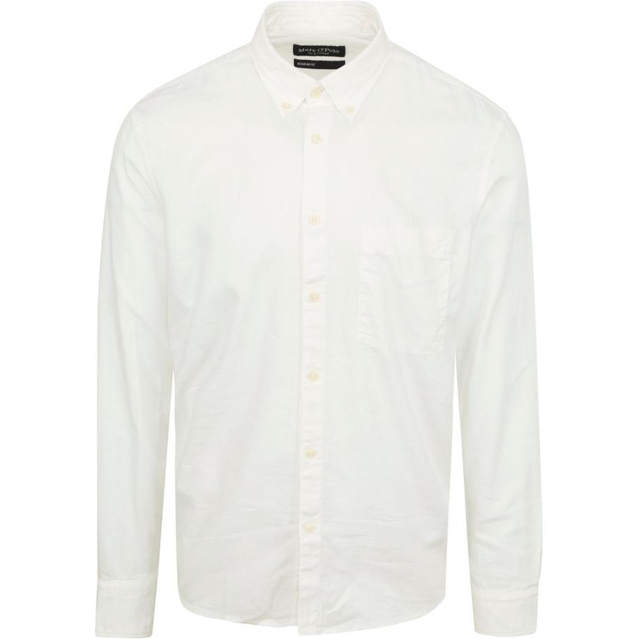 Marc O'Polo Overhemd Off-White Wit