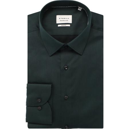 ETERNA Overhemd donkergroen, Effen