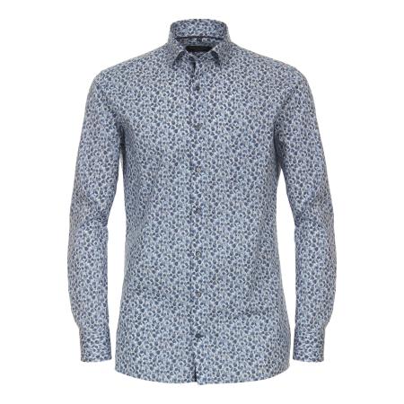 Casa Moda Overhemd blauw, Bedrukt