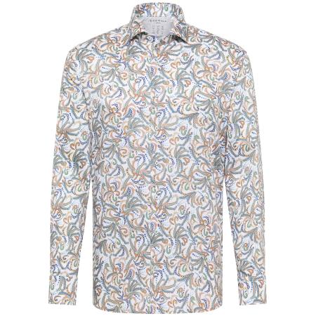 Eterna ETERNA Overhemd blauw / abrikoos / donkerroze / offwhite