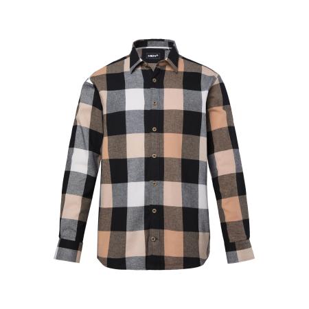 men plus Men Plus Overhemd oranje / zwart / offwhite