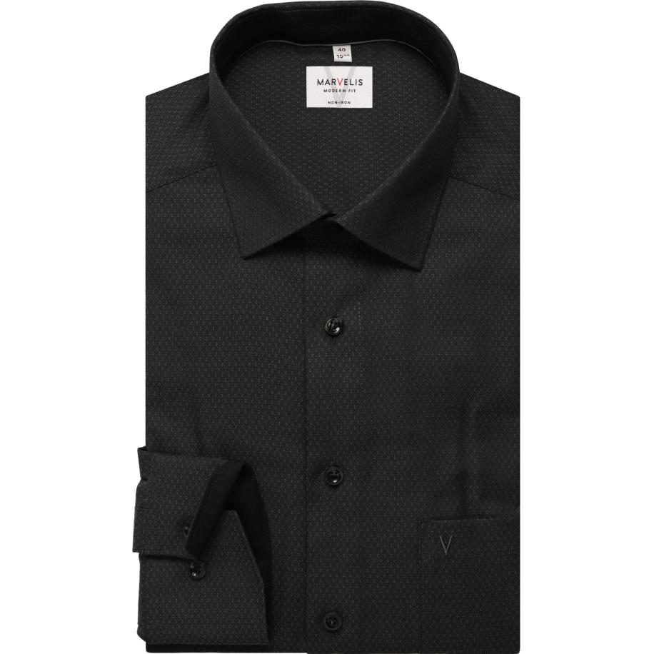 Marvelis Overhemd ML6 (vanaf 68 CM) zwart Zwart