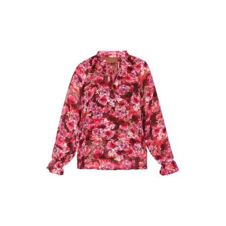 Usha Usha Blouse donkerlila / lichtroze / cranberry / wit