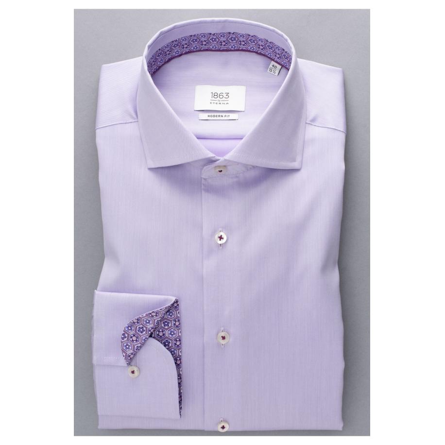 ETERNA 1863 Overhemd lila, Effen Paars