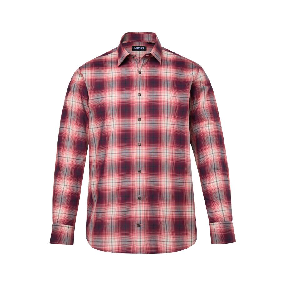 men plus Men Plus Overhemd rood / zwart / wit -