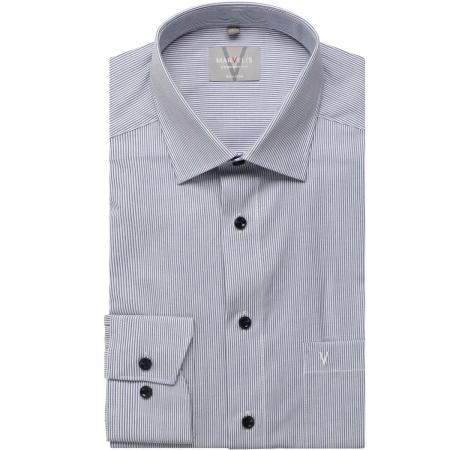 Marvelis Overhemd marine, Gestreept