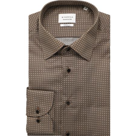 ETERNA Overhemd beige, Bedrukt