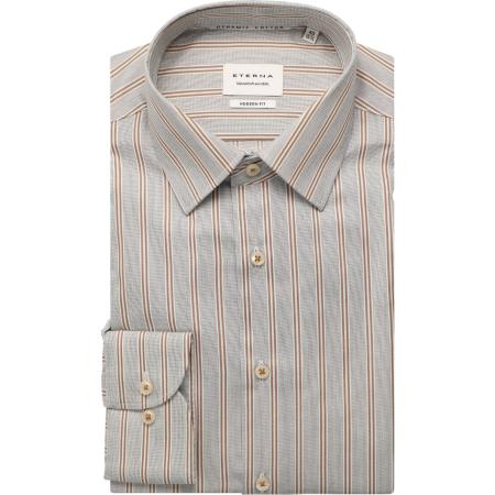 ETERNA Overhemd grijs, Gestreept