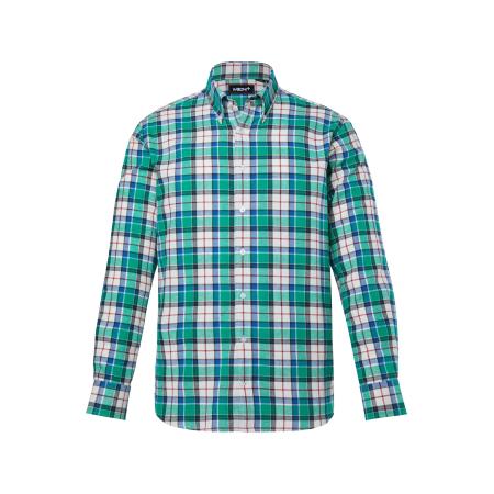 men plus Men Plus Overhemd turquoise / zwart / wit