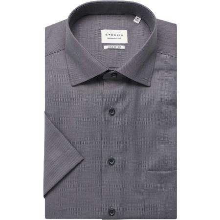ETERNA Overhemd Korte mouw grijs