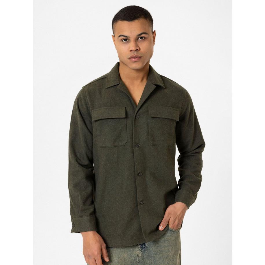 Williot Williot Overhemd groen gemêleerd -