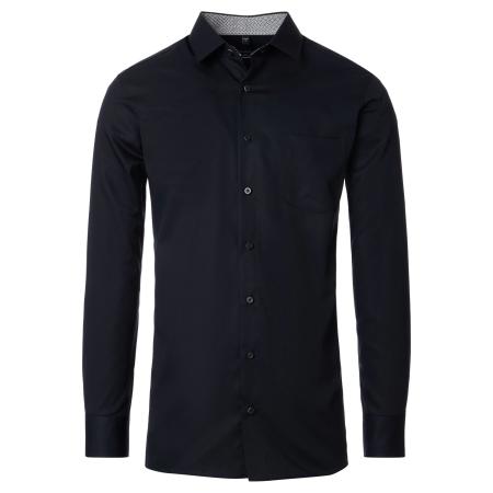 Redmond Overhemd zwart, Effen