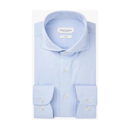 Profuomo Overhemd blauw, Gestructureerd