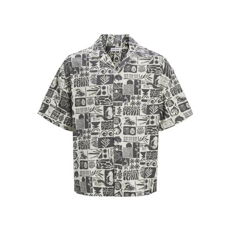 Jack & Jones JACK & JONES Overhemd donkergrijs / zwart / natuurwit