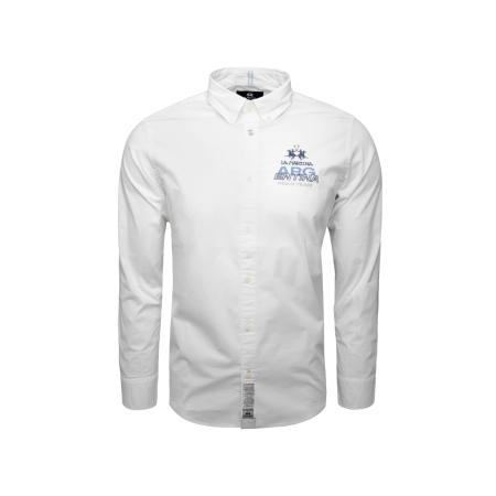 La Martina La Martina Overhemd MAC601 blauw / zwart / wit