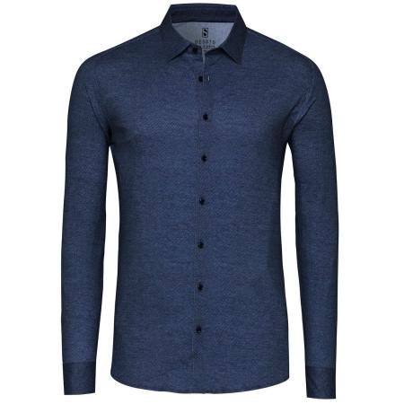 Desoto Overhemd Twill Optics Indigo