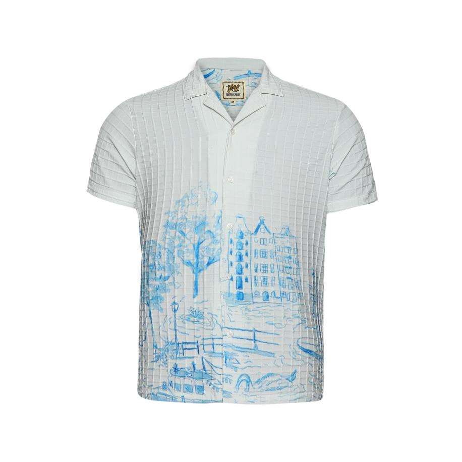 Campus Sutra Campus Sutra Overhemd Callan blauw / wit -