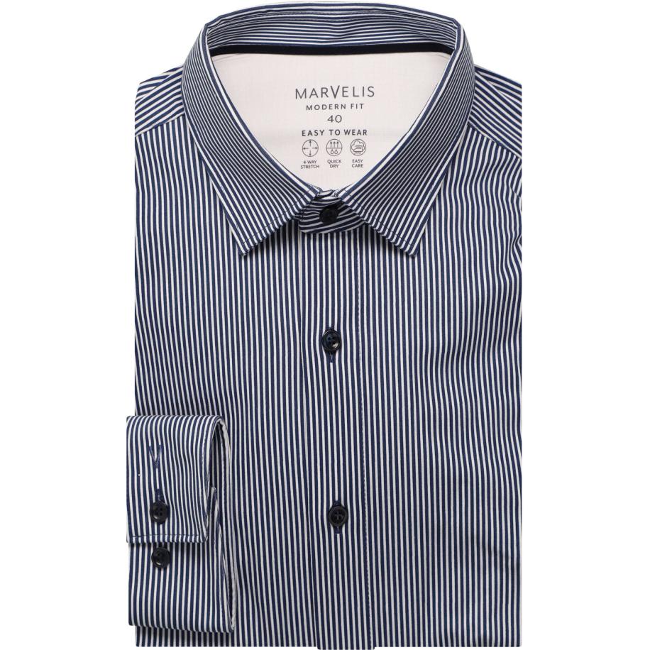 Marvelis Performance Jersey shirt marine, Bedrukt Blauw