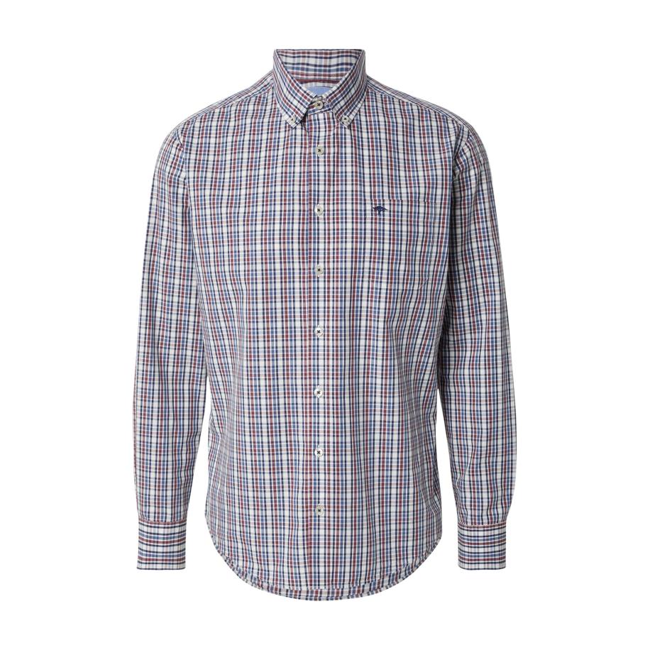 Fynch-Hatton FYNCH-HATTON Overhemd navy / merlot / zwart / wit -