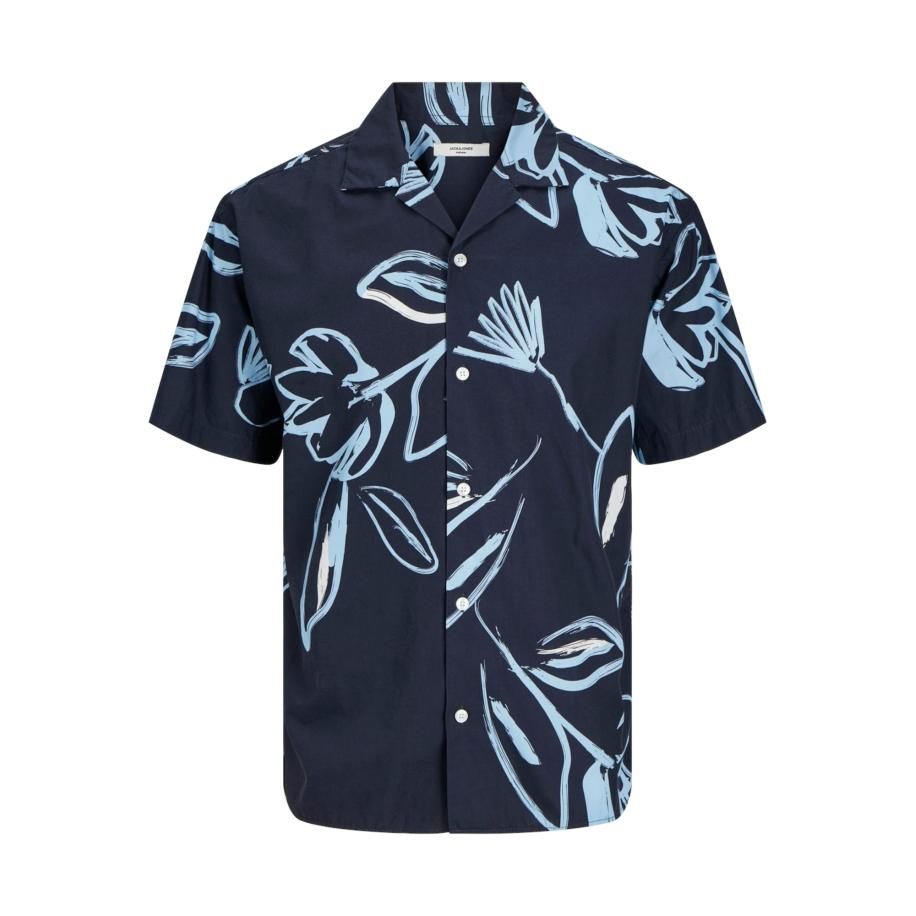 Jack & Jones JACK & JONES Overhemd Palma Resort marine / lichtblauw / wit -