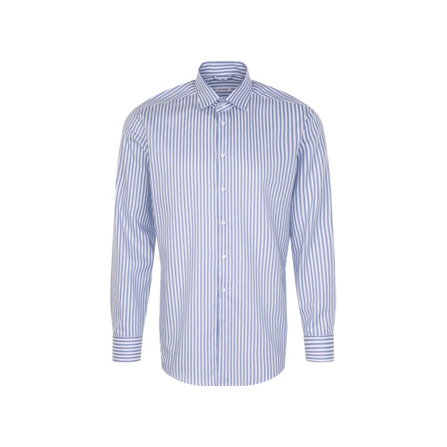 Seidensticker SEIDENSTICKER Zakelijk overhemd blauw denim / wit -