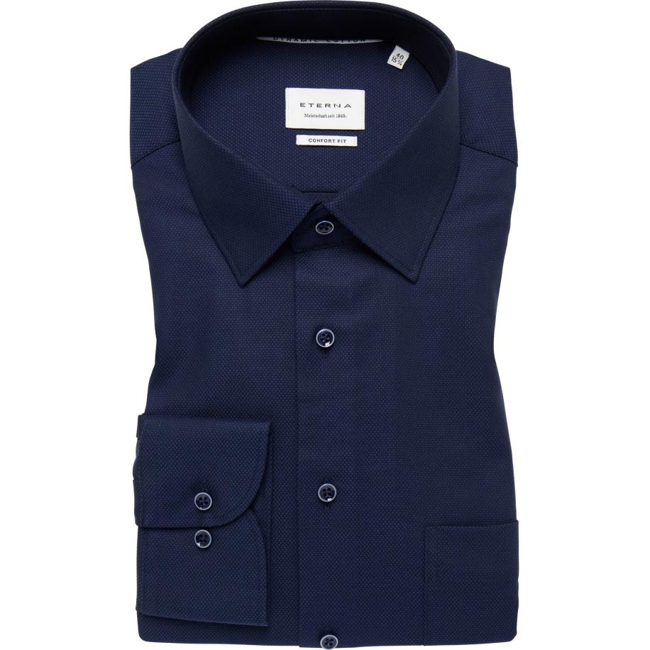 ETERNA Overhemd ML7 (72CM+) marine Blauw
