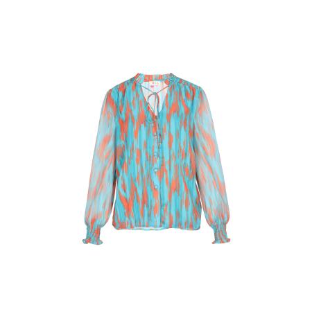 IZIA IZIA Blouse blauw / oranje