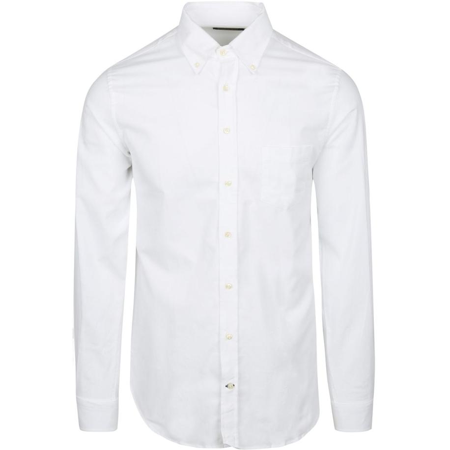 Steppin' Out Overhemd Twill Borstzak Wit Wit