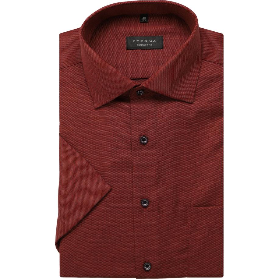 ETERNA Overhemd Korte mouw rood Rood