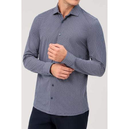 OLYMP Level Five 24/Seven Jersey shirt marine, Bedrukt