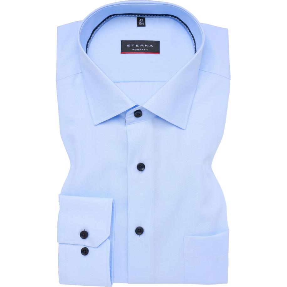 ETERNA Overhemd hemelsblauw, Effen Blauw