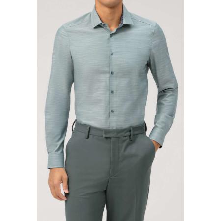 OLYMP Level Five Overhemd groen, Faux-uni