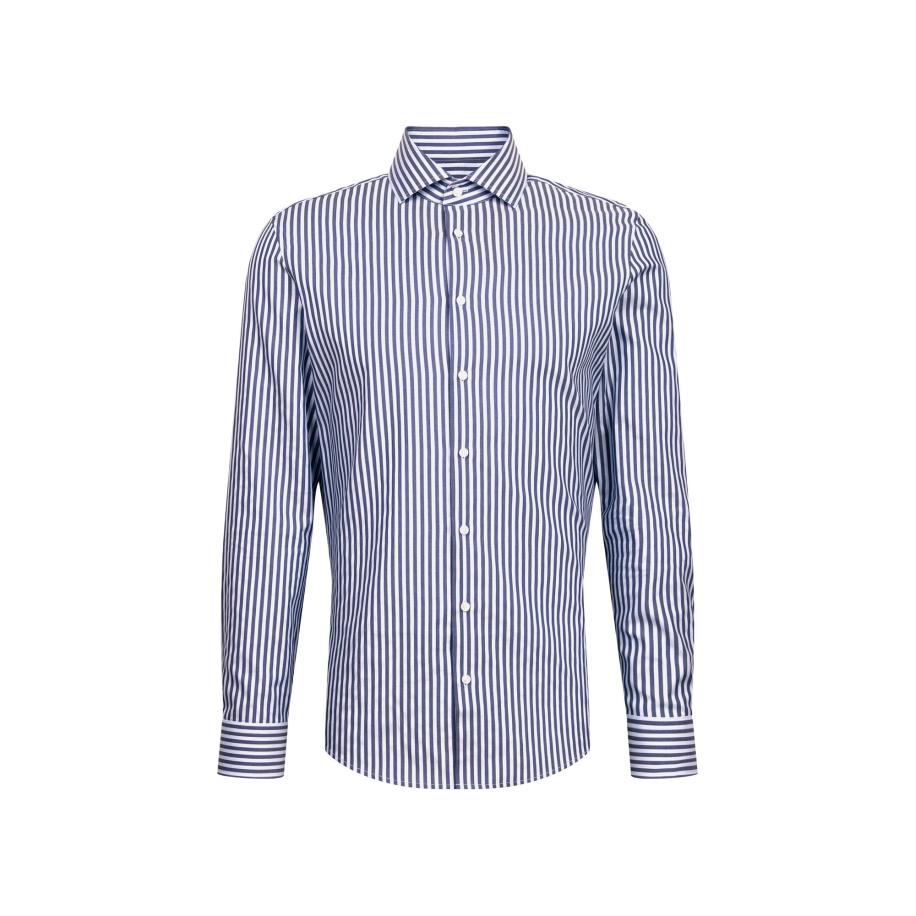 SEIDENSTICKER Zakelijk overhemd donkerblauw / wit Blauw