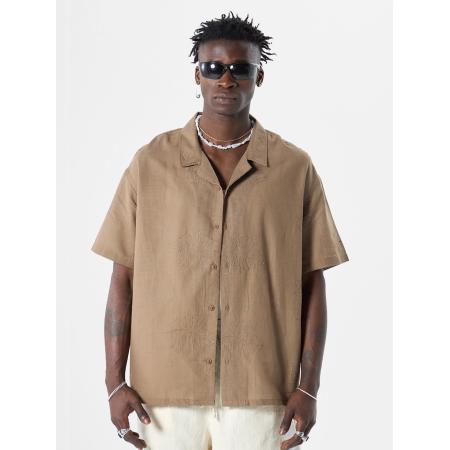 VAMOS CLO Overhemd donkerbeige