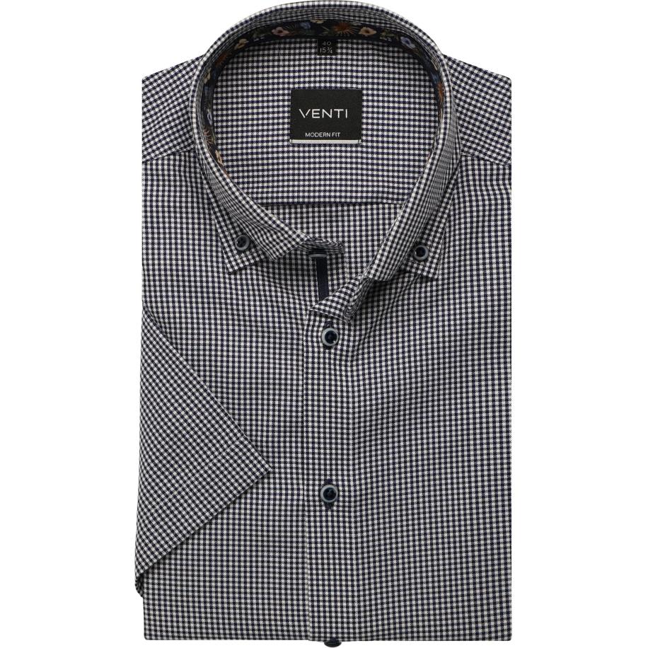 Venti Overhemd Korte mouw blauw Blauw