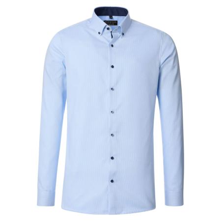 Redmond Overhemd blauw, Effen