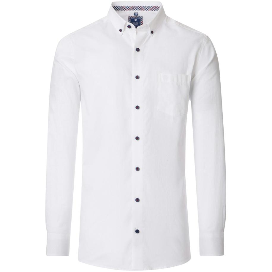 Redmond Casual Overhemd wit, Effen Wit