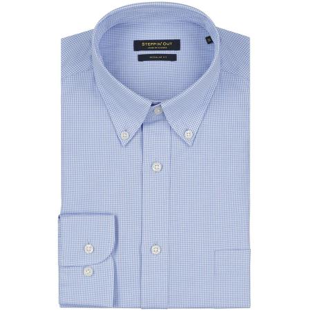 Steppin' Out Overhemd Mini Ruit Lichtblauw