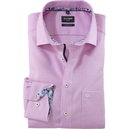 OLYMP Luxor Overhemd roze, Faux-uni
