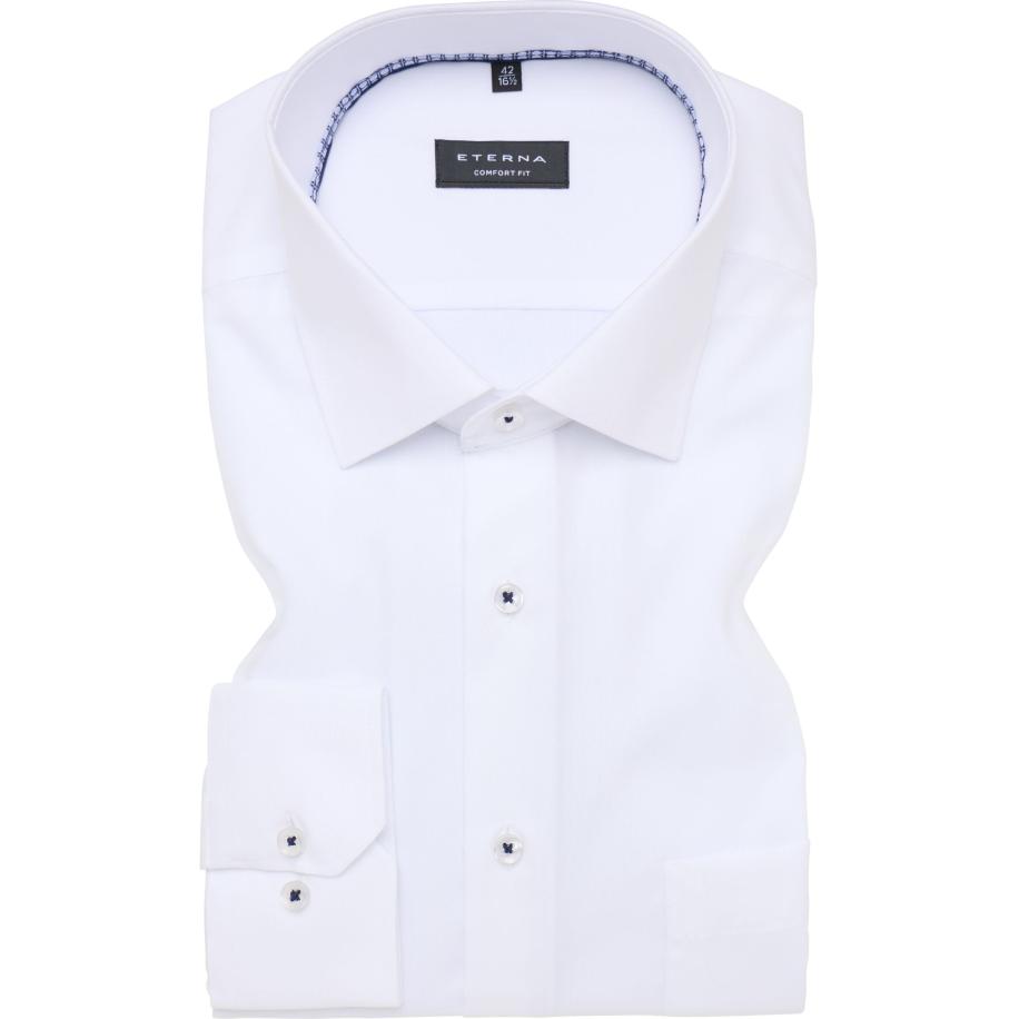 ETERNA Overhemd wit, Effen Wit
