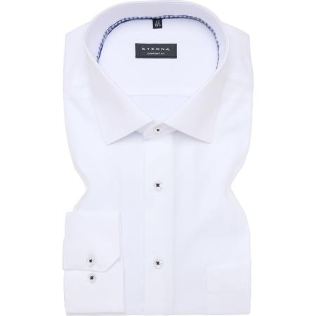 ETERNA Overhemd wit, Effen