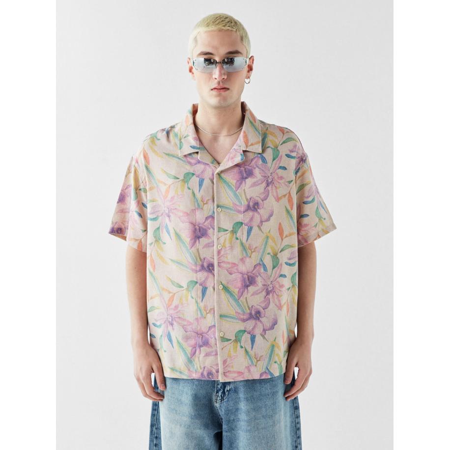 VAMOS CLO VAMOS CLO Overhemd beige / gemengde kleuren -