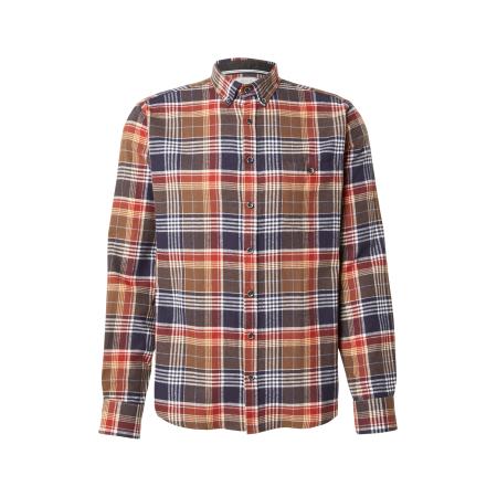 Jacks Overhemd navy / ombergrijs / cranberry / wit