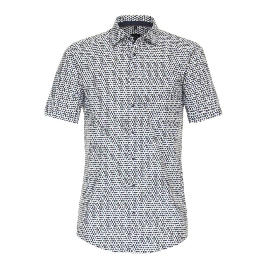 Venti Overhemd Korte mouw blauw Wit