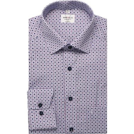 Marvelis Overhemd paars, Bedrukt