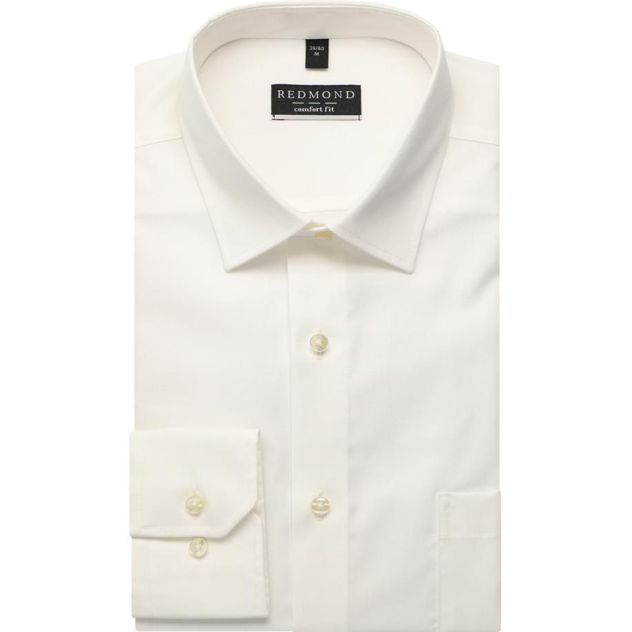Redmond Overhemd ecru, Effen Wit