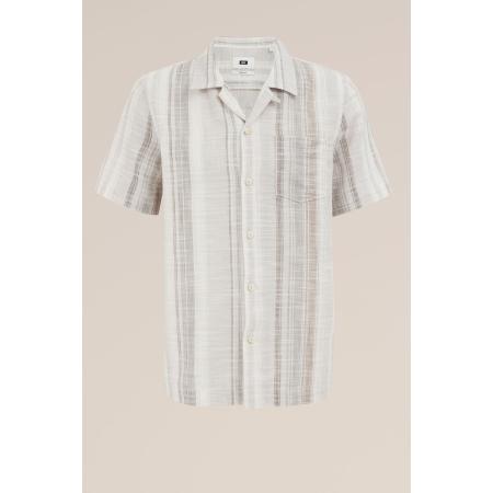 WE Fashion Regular fit overhemd met dessin - Regular fit - Beige - Katoen - Maat: S