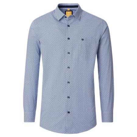 Redmond Casual Overhemd blauw, Bedrukt